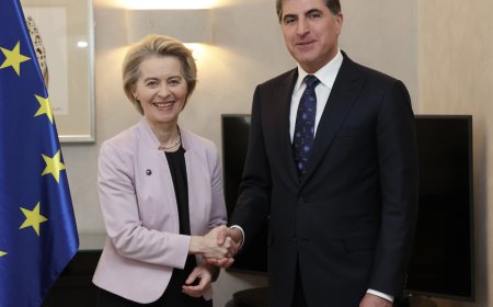 سه‌رۆك نێچيرڤان بارزانى له‌گه‌ڵ سه‌رۆكى كۆمسيۆنى ئه‌ورووپا كۆبووه‌وه‌