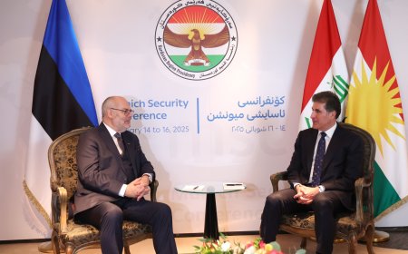 سەرۆک نێچیرڤان بارزانی لەگەڵ سەرۆکی ئیستۆنیا كۆبووه‌وه‌