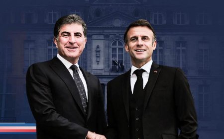 کۆشکی ئیلیزێ: ماکرۆن و نێچیرڤان بارزانی دووشەممە دۆخی رۆژهەڵاتی نێوەڕاست تاوتوێ دەکەن