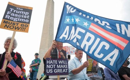 لە ئەمریکا بە هۆتافی 'نا بۆ پاشایەتی' خۆپێشاندان لە دژی ترەمپ کرا