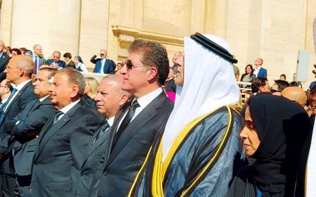 نێچیرڤان بارزانی بە نوێنەرایەتیی هەرێمی کوردستان و عێراق بەشداری لە رێوڕەسمی بەخاکسپاردنی پاپای ڤاتیکان کرد