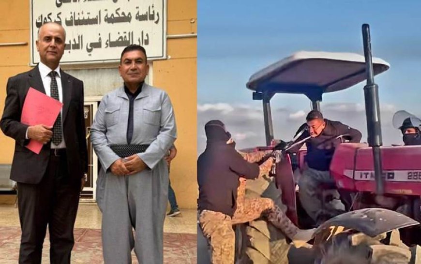 وەزارەتی بەرگریی عێراق ئەو جووتیارە کوردەی دایە دادگە لەسەر تراکتۆرەکەی بە ملپێچەکەی رایانکێشا