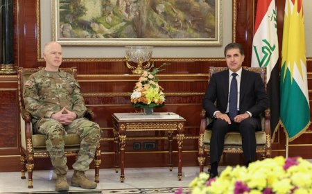 نێچیرڤان بارزانی ستایشی رۆڵی جەنەراڵ کیڤن لیهی بۆ پشتگيرى لە يه‌كخستنه‌وه‌ى پێشمه‌رگه دەکات