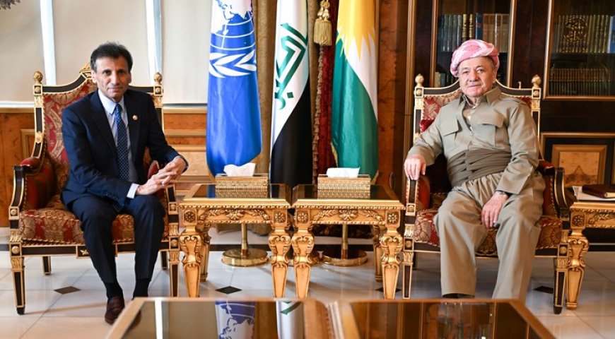 Serok Barzanî pêşwaziya Nûnerê Taybetî yê Sekreterê Giştî yê NY yê li Iraqê kir