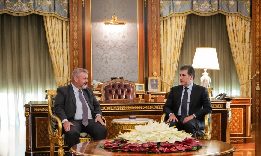 Serok Nêçîrvan Barzanî spasiya Serokê Nûneratiya Yekîtiya Ewropayê li Iraqê kir