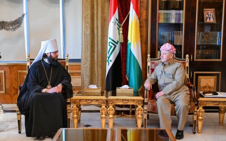 Serok Barzanî Pêşwaziya Şandeke Dêra Ortodoks a Rûsyayê Kir