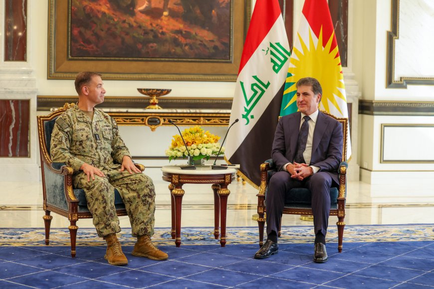 سه‌رۆك نێچیرڤان بارزانى له‌گه‌ڵ فه‌رمانده‌ى فه‌رمانده‌ييى ناوه‌نديى ئه‌مه‌ريكا كۆبووه‌وه‌