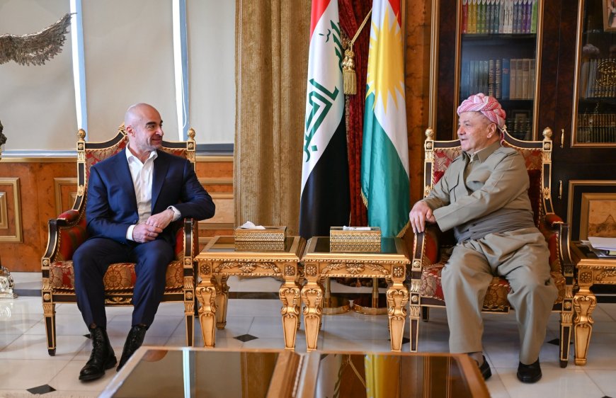 Serok Barzanî Pêşwaziya Serokê Yekîtiya Nîştimanî ya Kurdistanê Kir