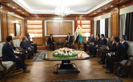 Serok Nêçîrvan Barzanî ligel Waliyê Şirnexê û Şandeke pê re civiya