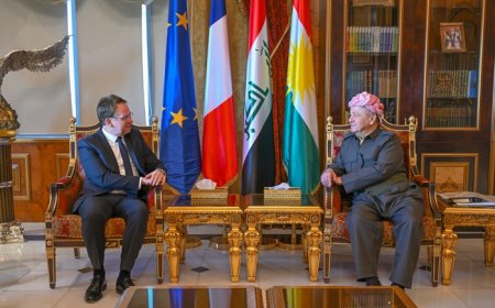Serok Barzanî pêşwaziyê li Balyozê Fransayê li Iraqê kir