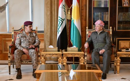 Serok Barzanî Pêşwaziyê Li Şandeka Bilinda Leşkerî Û Ewlehî Ya Iraqê Kir