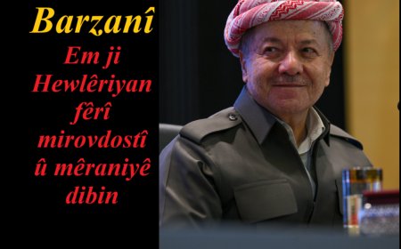 Barzanî: Em ji Hewlêriyan fêrî mirovdostî û mêraniyê dibin.