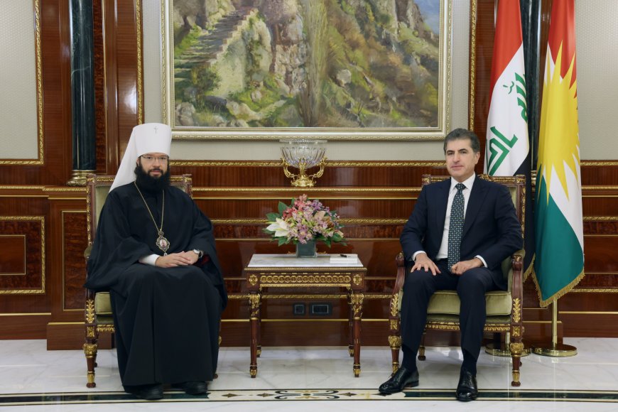 سه‌رۆك نێچيرڤان بارزانى له‌گه‌ڵ شاندێكى كه‌نيسه‌ى ئه‌رتۆدۆكسى ڕووسى كۆبووه‌وه‌