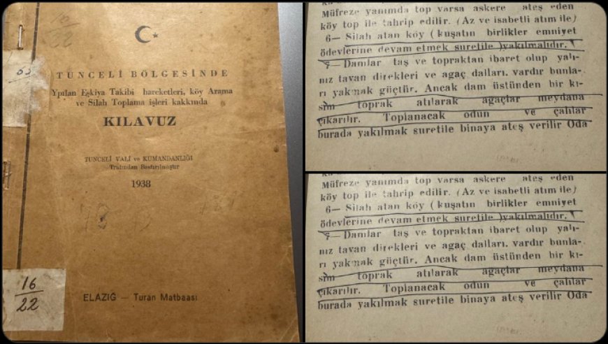Belgeyeke Fermî ya Komkujiya Dêrsimê ya Sala 1938 Derket Holê