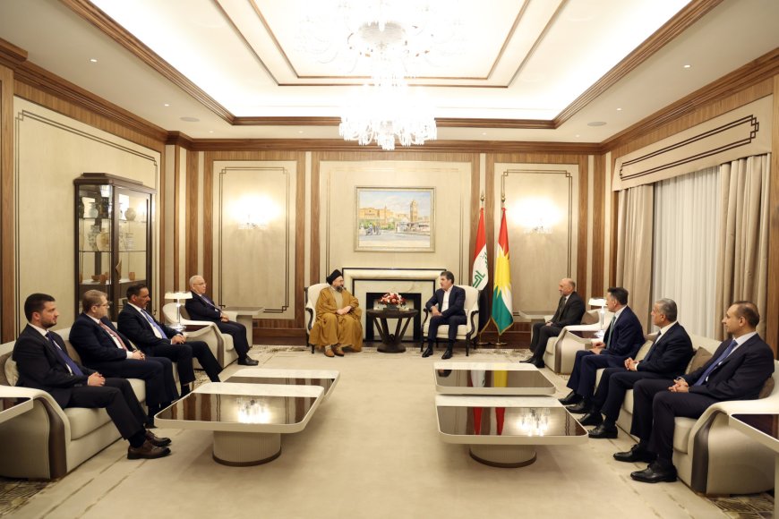 سه‌رۆك نێچيرڤان بارزانى له‌گه‌ڵ به‌ڕێز سەید عه‌ممار ئه‌لحه‌كيم كۆبووه‌وه‌