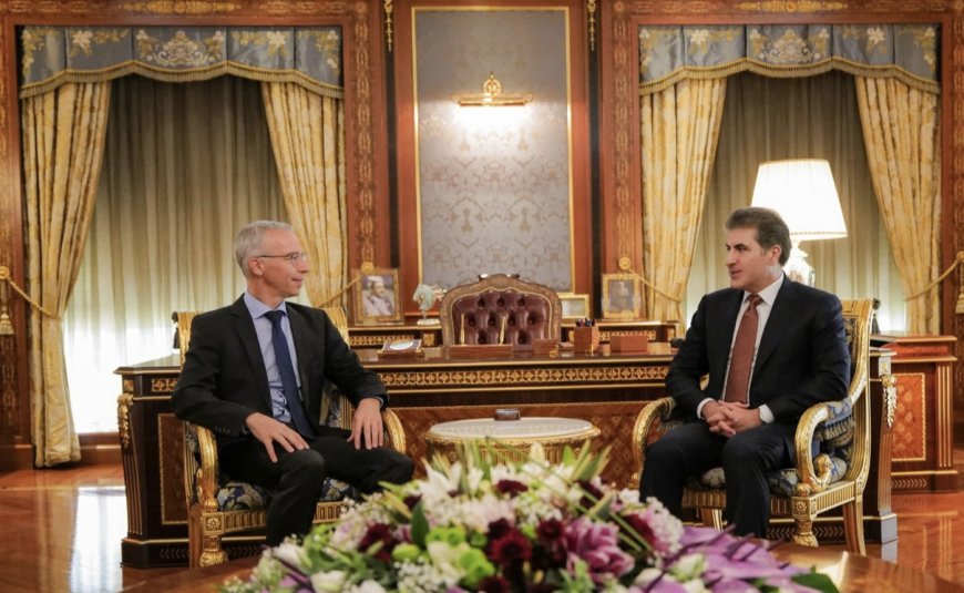 نێچیرڤان بارزانی پێشوازیی لە باڵیۆزی نوێی ئەڵمانیا لە عێراق کرد: هیوای سەرکەوتنت بۆ دەخوازم