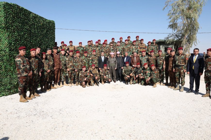 سەرۆک بارزانی سەردانی سەنگەرەکانی پێشمەرگە دەکات