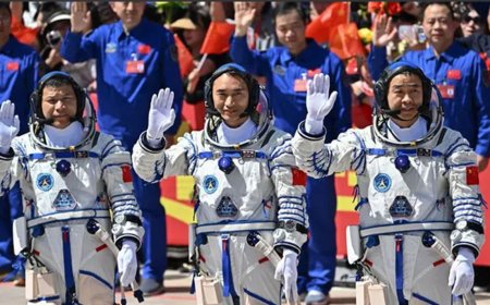 سێ ئاسمانەوانی چینی دوای یەک هەفتە لە دواکەوتن، گەڕانەوە سەر زەوی