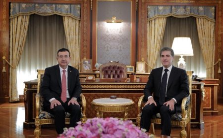 سه‌رۆك نێچيرڤان بارزانى پێشوازيى له‌ كونسوڵى گشتيى ئوردن كرد