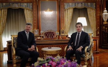 سه‌رۆك نێچيرڤان بارزانى پێشوازيى له‌ كونسوڵى گشتيى نوێى كۆمارى چيك كرد