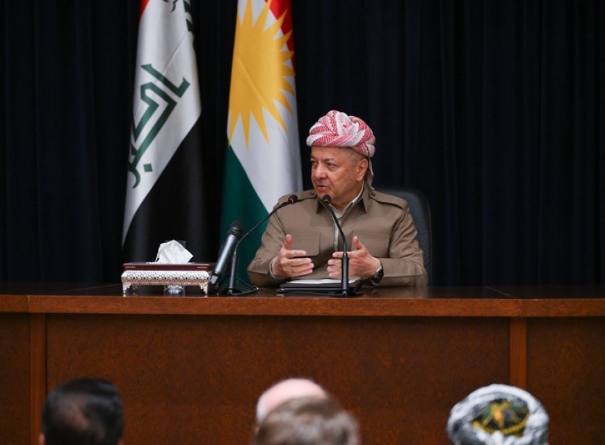 Serok Barzanî Li Gel Berpirs û Kadroyên Şaxa Şeşemîn a Ewropayê ya PDK'ê Civiya