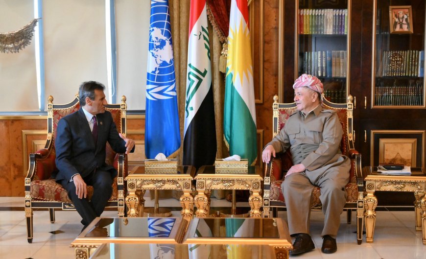 Serok Barzanî Pêşwaziya Nûnerê Taybetî yê Sekreterê Giştî yê Neteweyên Yekbûyî Kir