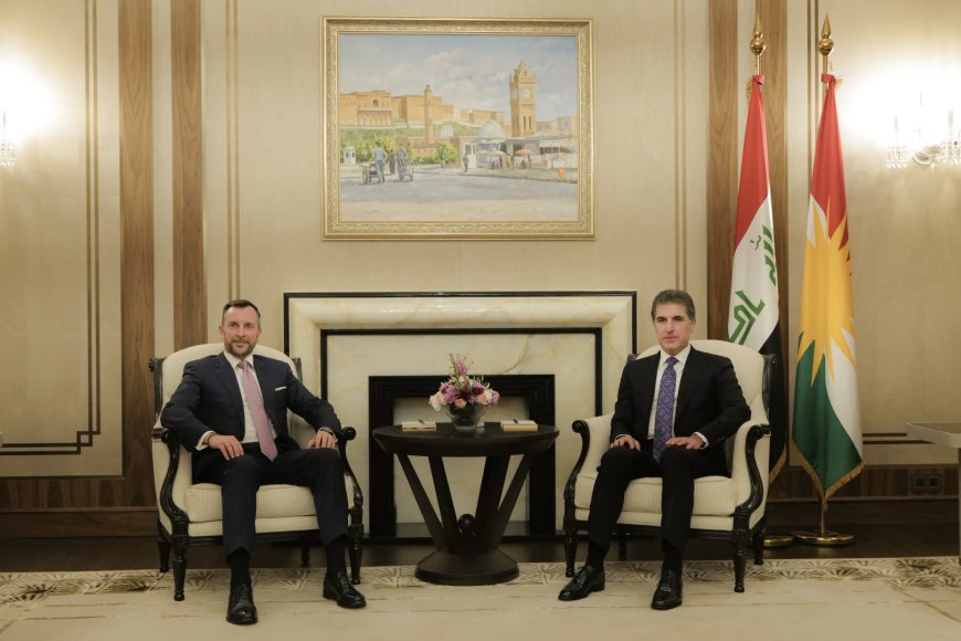 سه‌رۆك نێچيرڤان بارزانى و باڵيۆزى ئيتاڵيا دۆخی عێراق و هه‌رێمی کوردستان تاوتوێ ده‌که‌ن