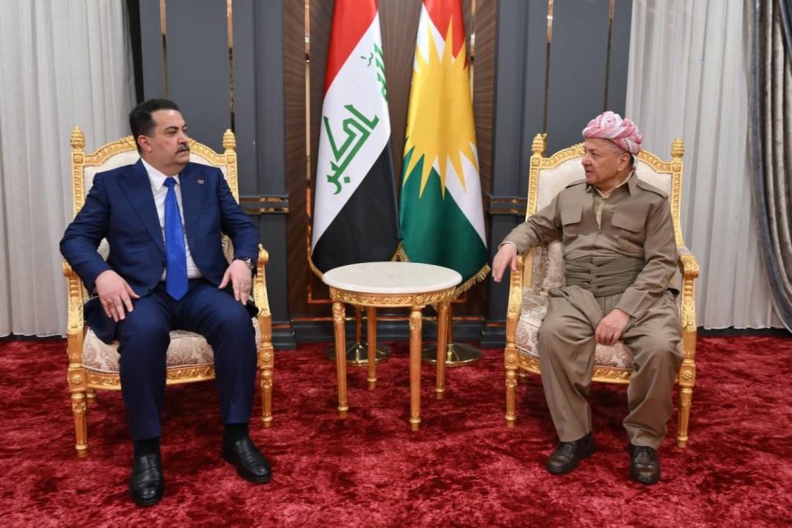 سەرۆک بارزانی و سەرۆکوەزیرانی عێراق کۆبوونەوە