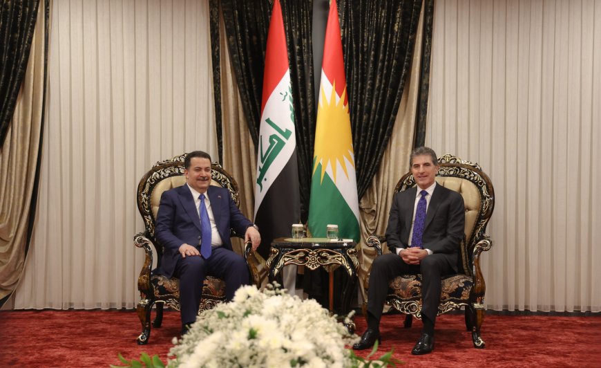 Serok Nêçîrvan Barzanî û Serokwezîr El-Sûdanî Civiyan