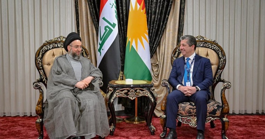 مەسرور بارزانی و عەمار حەکیم:  پێویستە کێشەکانی نێوان بەغدا و هەولێر بە دەستوور چارەسەر بکرێن