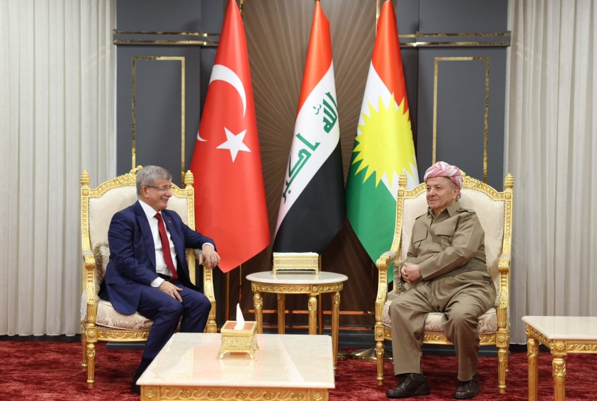 Serok Barzanî bi Serokwezîrê Berê yê Tirkiyê re Civiya