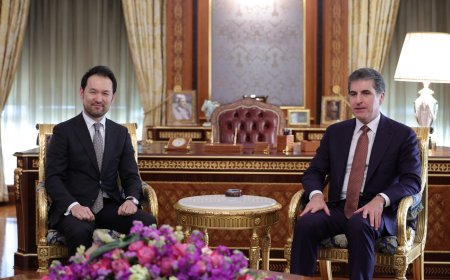 سه‌رۆك نێچيرڤان بارزانى و شاندێكى ژاپۆنى په‌يوه‌ندييه‌كان تاوتوێ ده‌كه‌ن