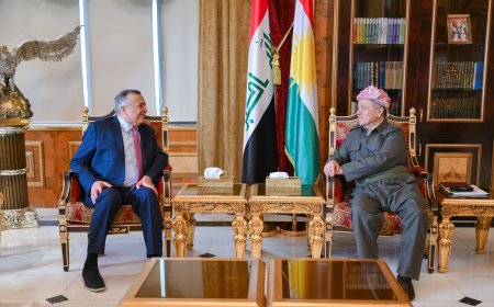 Serok Barzanî pêşwaziyê li Serokê Partiya Helî ya Iraqê kir.