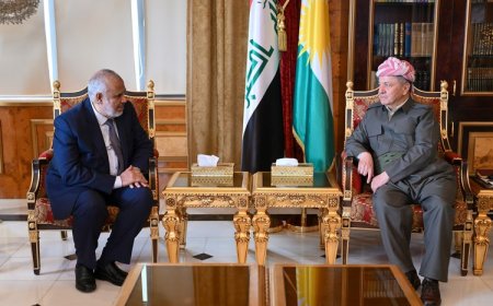 Serok Barzanî pêşwaziya Serokê Partiya (Hereketa Edil û Îhsan) a Iraqê kir.