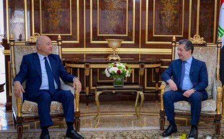 مەسرور بارزانی پیرۆزبایی لە د. بەرهەم ساڵح دەکات