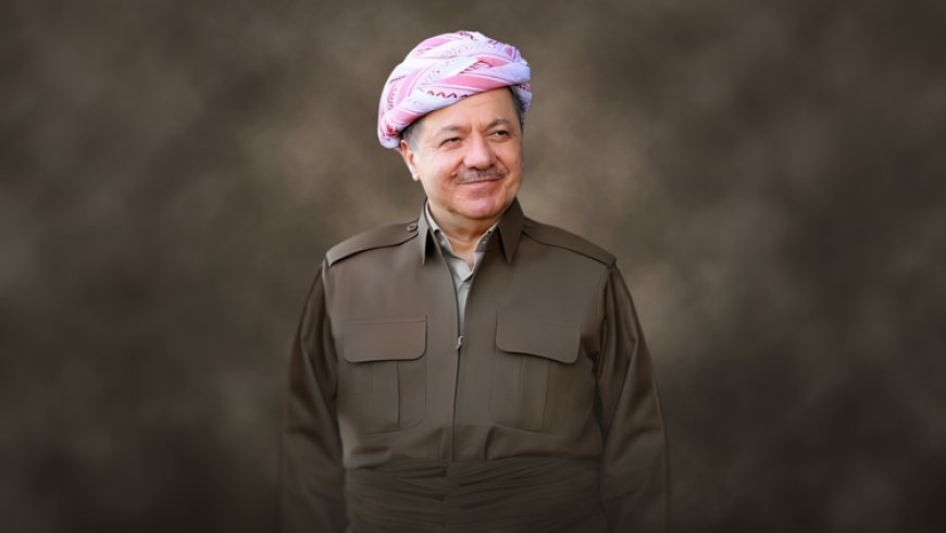 Serok Barzanî pîrozbahiyê li Berhem Salih Kir