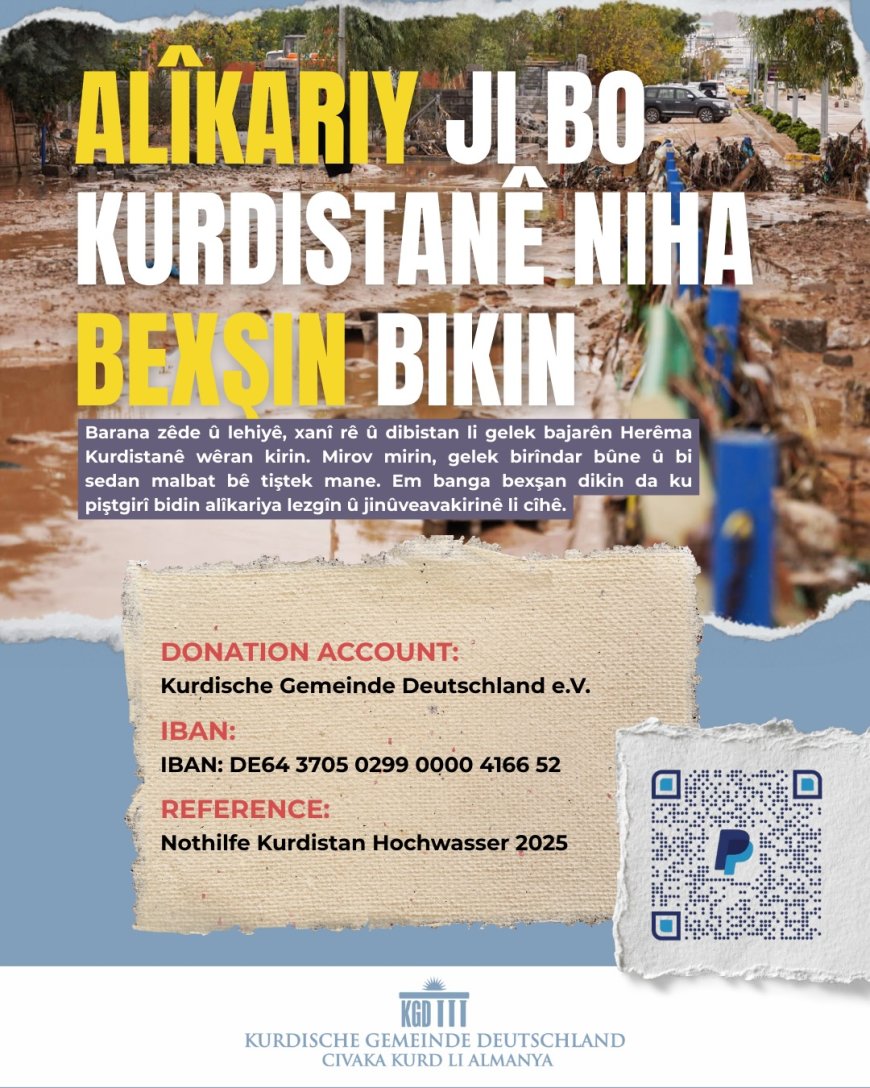 Kurdên Almanya Alîkariya Karesata Kurdistanê Dikin