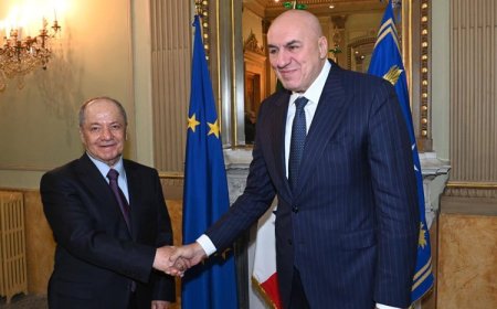 Serok Barzanî digel Wezîrê Berevaniyê yê Îtalyayê civiya.