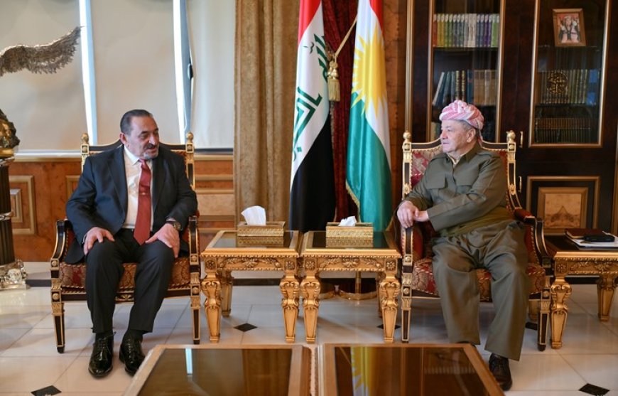 Serok Barzanî pêşwaziyê li Serokê Saziya Aşûriyan ya Dadweriyê li Amerîkayê kir.