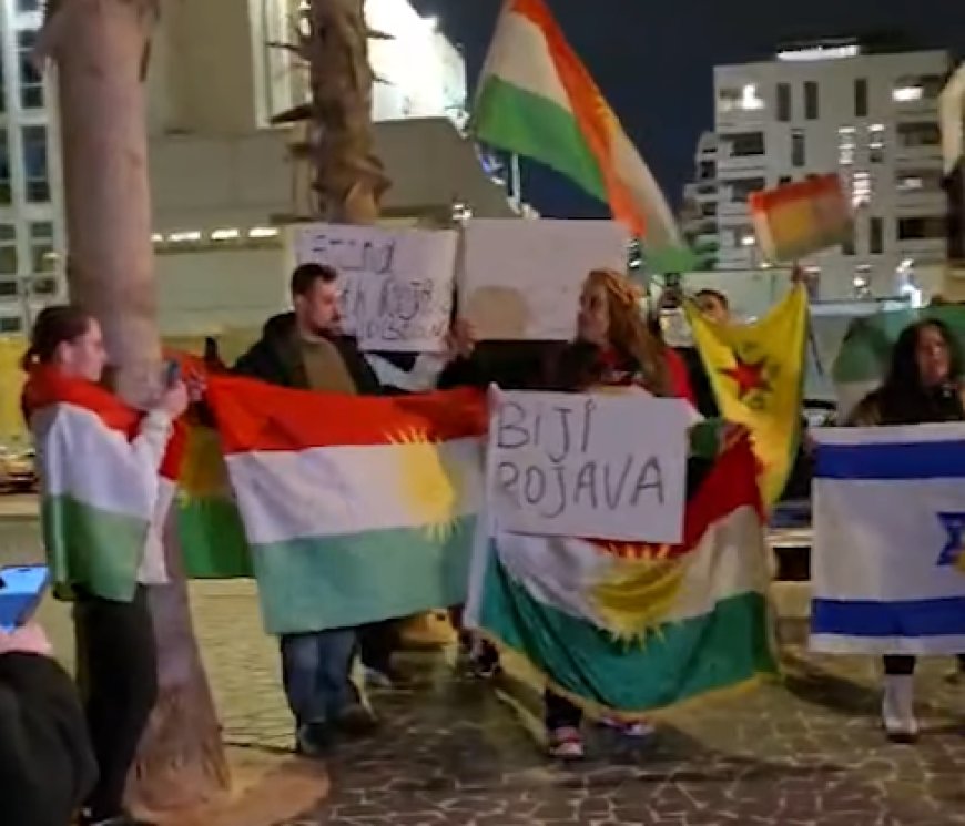Kurdên Îsraîlê Li Tel Avîv Piştgiriya Rojavayê Kurdistanê Kirin