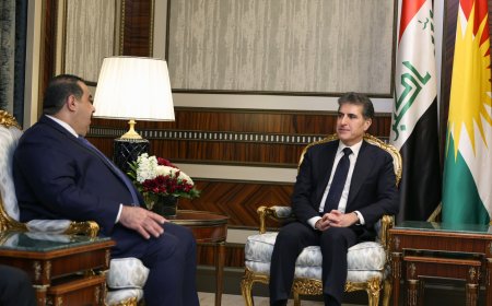 Serok Nêçîrvan Barzanî û Birêz Musenna Sameraî Civiyan