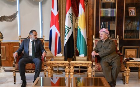 Serok Barzanî Pêşwaziyê li Balyozê Brîtanya li Iraqê Kir