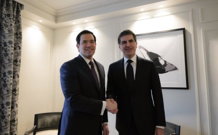 سەرۆک نێچیرڤان بارزانی و وەزیری دەرەوەی ئەمه‌ریکا كۆبوونه‌وه‌