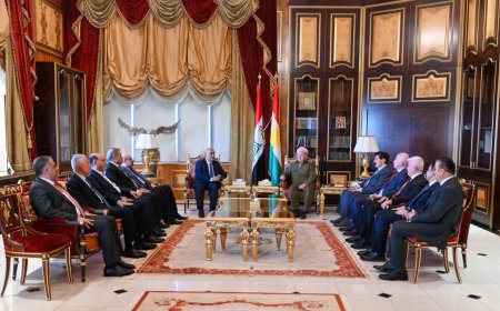 سەرۆک بارزانی پێشوازیی لە شاندێکی باڵای حزبی دەعوەی عێراقی کرد