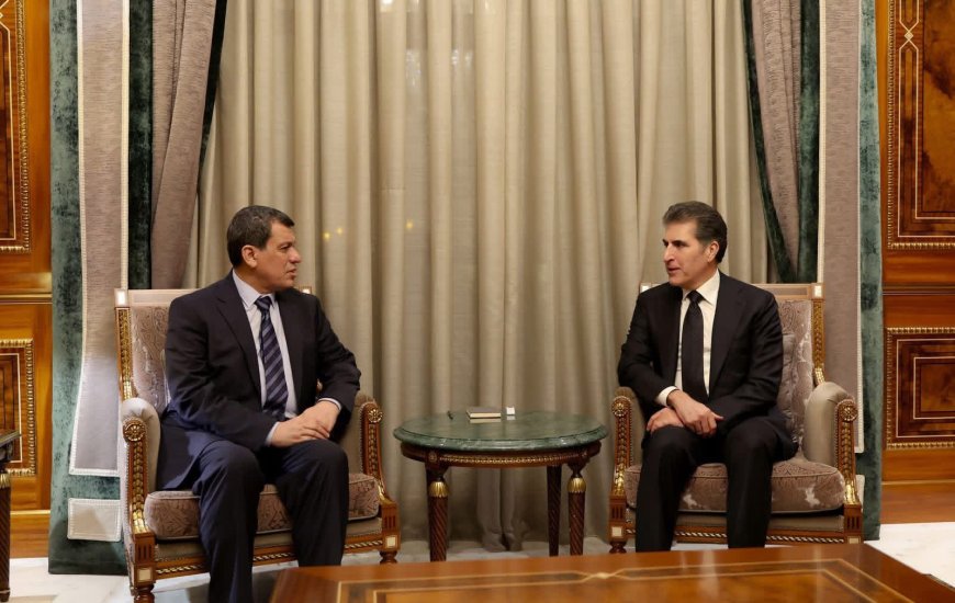 سەرۆک نێچیرڤان بارزانی و مەزڵووم عەبدی پێشهاتەکانی سووریا تاوتوێ دەکەن