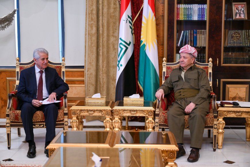 Serok Barzanî bi Desteya Serokayetiya ENKSê re civiya