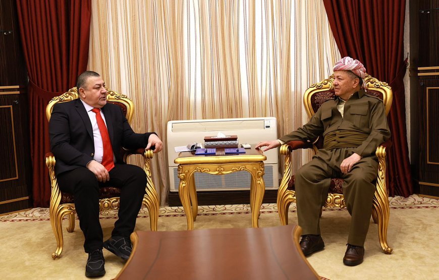 Serok Barzanî pêşwaziyê li Sekreterê Giştî yê Kongreya Niştimanî ya Iraqê kir