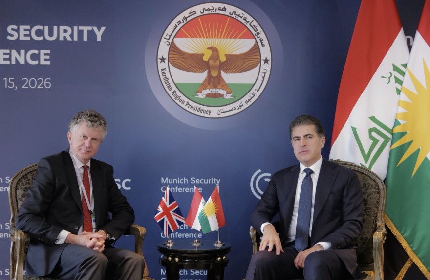 سەرۆک نێچیرڤان بارزانی و ڕاوێژکاری ئاسایشی نەتەوەییی بەریتانیا پەرەسەندنە ئەمنییەکان تاوتوێ دەکەن