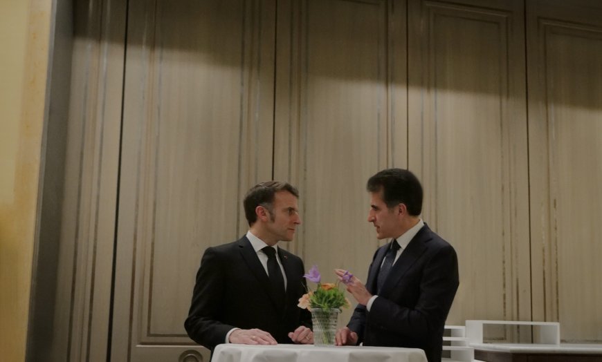 Serok Nêçîrvan Barzanî û Serok Macron civiyan.