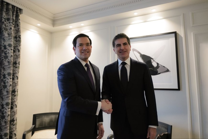 سەرۆک نێچیرڤان بارزانی و وەزیری دەرەوەی ئەمه‌ریکا كۆبوونه‌وه‌